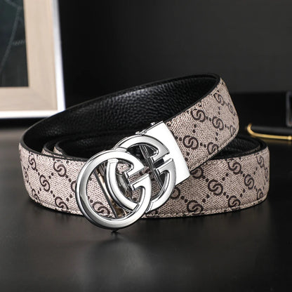 2025 New business Male Famous Style Metal Automatic Buckle Luxury Brand Women Belt Genuine Leather Belts for Men Strap jeans