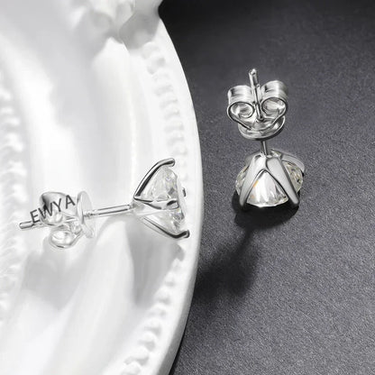 Luxury 0.4-4CT D Color Moissanite Screw Earrings For Women Party Fine Jewelry 4 Prong S925 Sterling Silver Diamond Earring