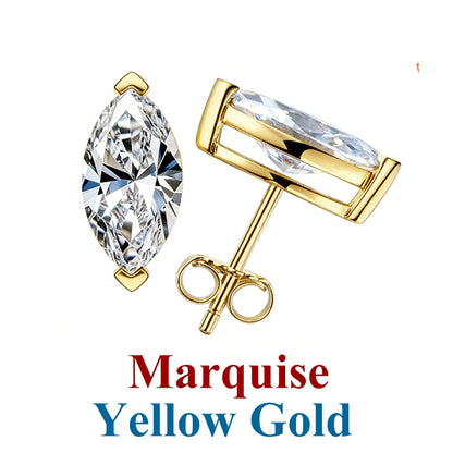 0.5-2ct Moissanite Diamond Stud Earrings for Women Original 925 Sterling Silver Lady's Moissanite Earring New 2026