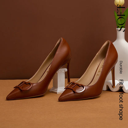Women's High Heels Spring New Collection Simple Beige Business Women's Shoes