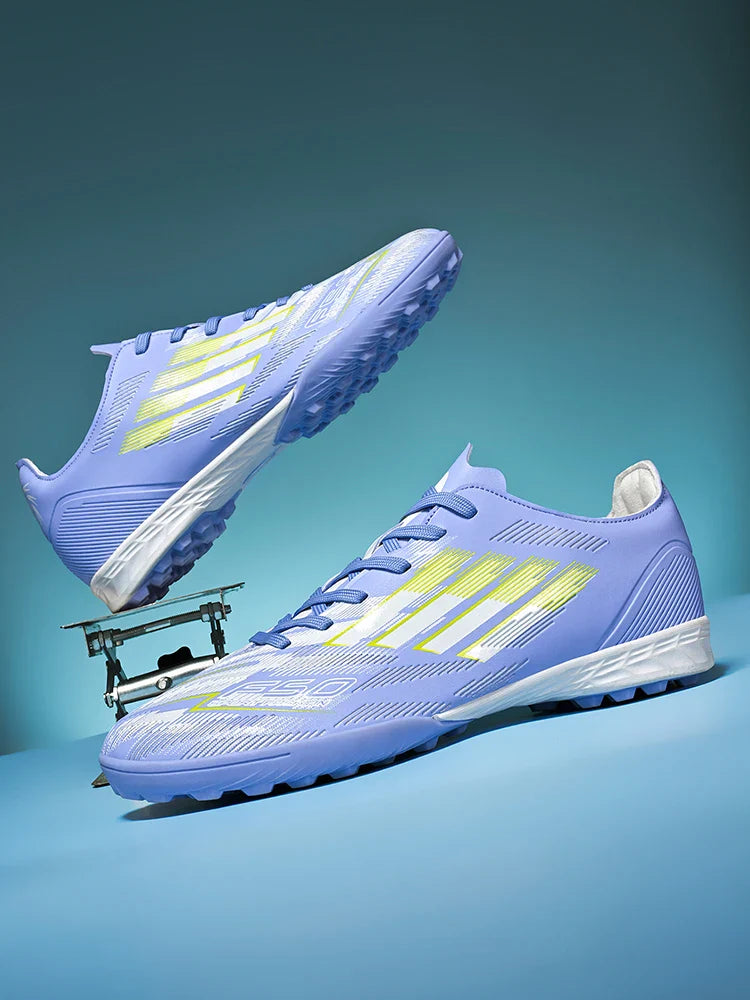Soccer Cleats for Men Women Breathable Cushioned Insole Anti-Slip Football Shoes for AG/TF Outdoor Sports Boots