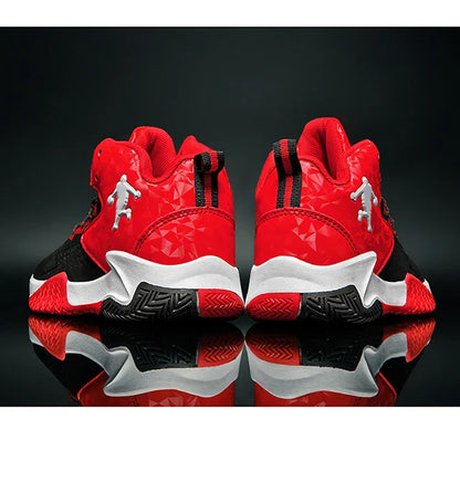 Fashion Basketball Shoes for Kids High-top Sneakers Children Casual Sports Shoes Ankle-protected Anti-slippery Gym Trainers Boys