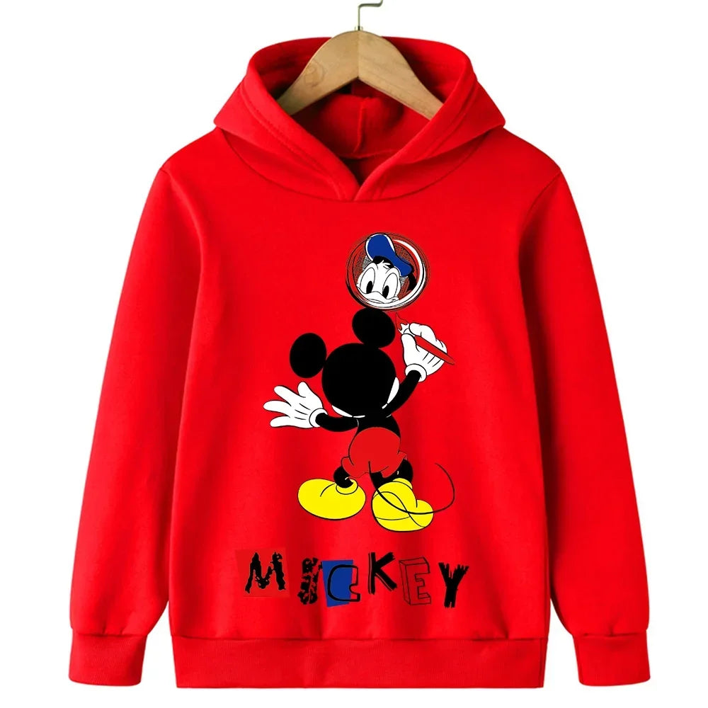 Harajuku Kids Mickey Kawaii hoodie 2-14 years old sweatshirt Spring long sleeve cartoon girls boys casual clothing tops children