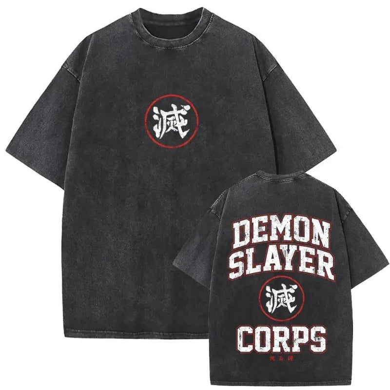 Graphic Washed T-shirts Women’s Men's Clothing  Harajuku Y2K Oversized Cotton Half-sleeve Tops