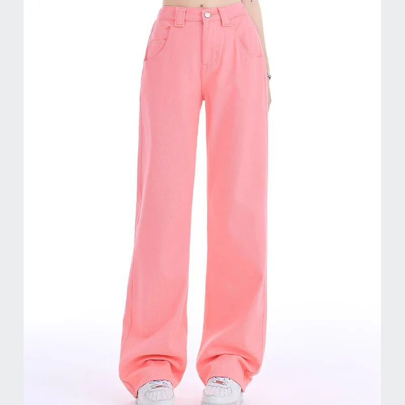 Women High Waist Jeans Female High Street Denim Pants