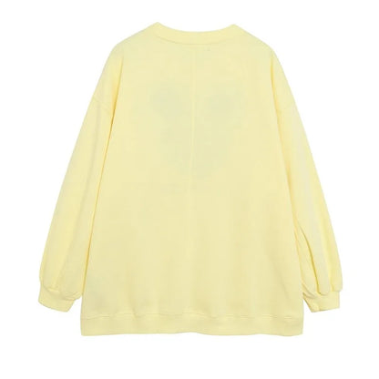 Sweatshirt Mickey Mouse Daisy Duck Cartoon Print Embroidery Women Pullover Fleece Tee Jumper Tops