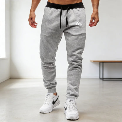 New Men's Blue Trend print Casual Sports Pants Running Workout Jogging Long Pants Gym Sport Trousers for Men Jogger Sweatpants