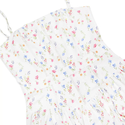 Summer Clothes for Women Midi Elegant Dress 2025 New Arrivals White Floral Print Holiday Dress