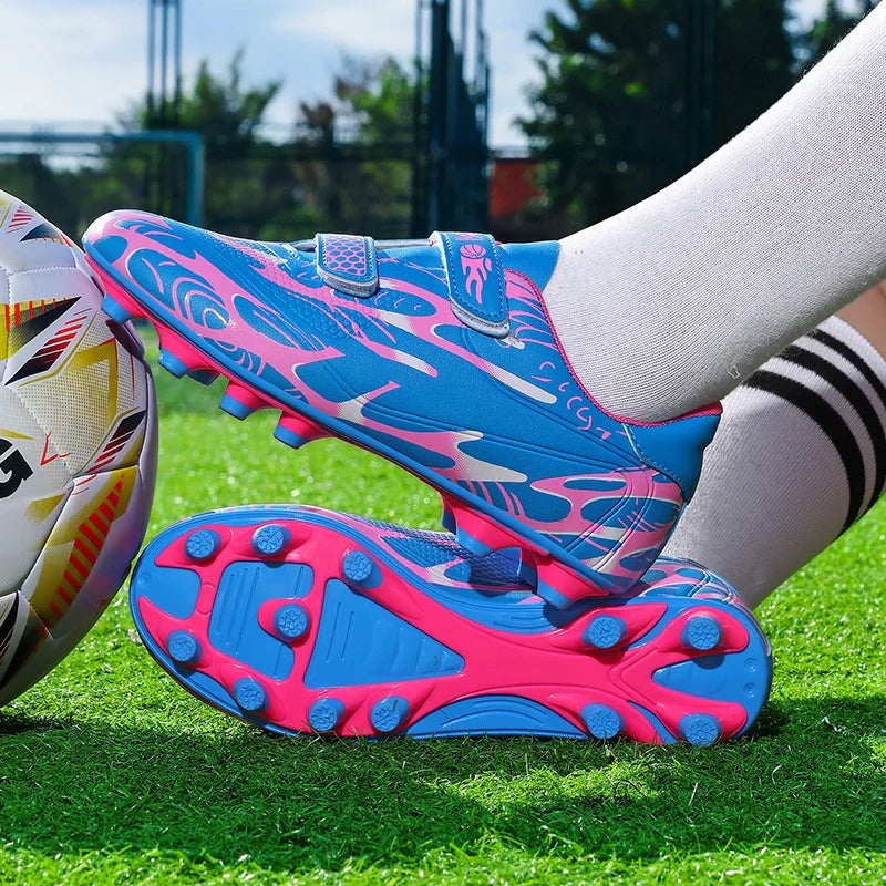 New Men Kids Football Boots Ultralight Boys Professional Soccer Shoes Cleats Non-Slip Match Grass Training Shoes Drop Shipping