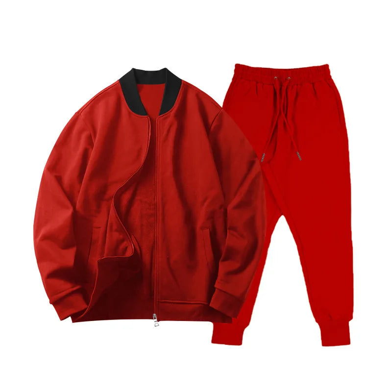 2025 Men's Fitness Sports Style Outdoor Casual Zipper Set In Stock