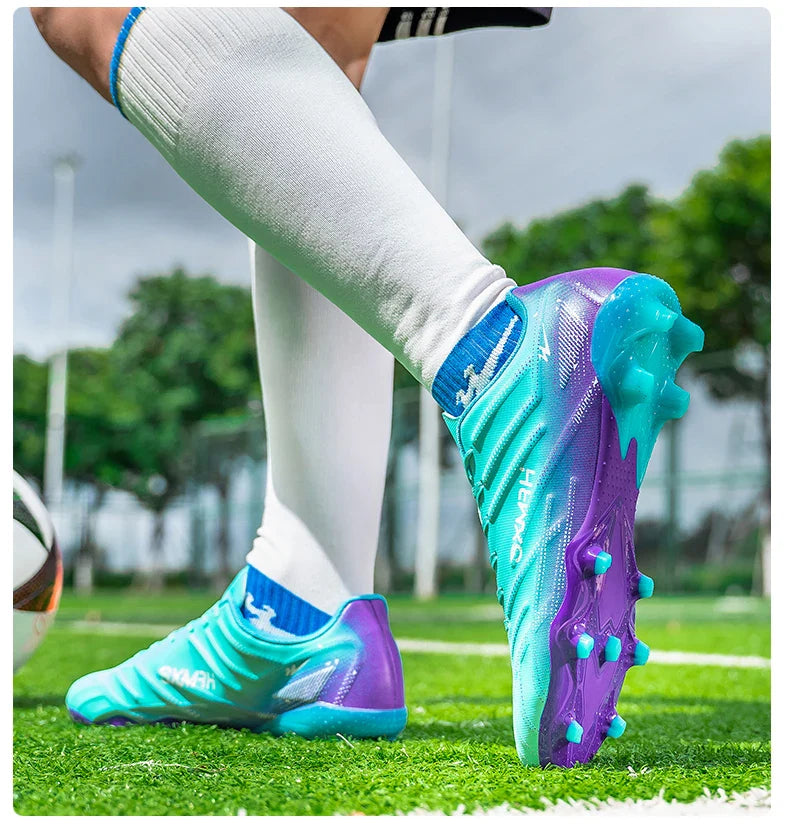 Double Star 2026 New Football Shoes, AG Long Stud for Kids, Primary Students, Teenagers and Adults, Professional Match & Trainin