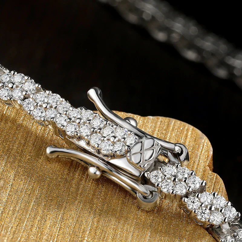 GRA Certified Full Moissanite Tennis Bracelets for Women Men Sparkling S925 Silver Party Wedding Bangles Jewelry Gifts