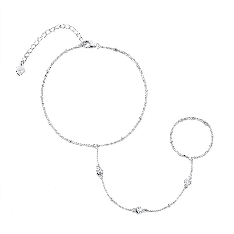 3MM Moissanite Bracelets for Women 14-21cm Wrist Size Adjustable Chain 925 Sterling Silver Plated 18K Wholesale Jewelry