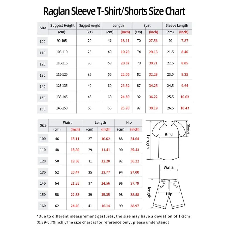 One Piece Boy Girl T-shirt Set Cartoon Tees Anime Letter Print Children Cotton Short Sleeves Shorts 2pcs Set Kids Summer Clothes