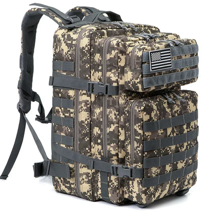 45L Tactical Backpack Large Capacity Outdoor Rucksack 3 Day Fitness Hiking Bag Hiking Camping Gear Backpacks