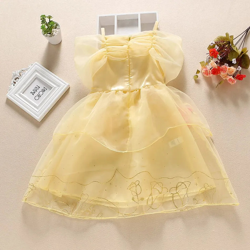 Baby Girl Rapunzel Costume Children Sleeping Beauty Belle Sofia Dress Kids Halloween Carnival Party Princess Dress Girl Disguise