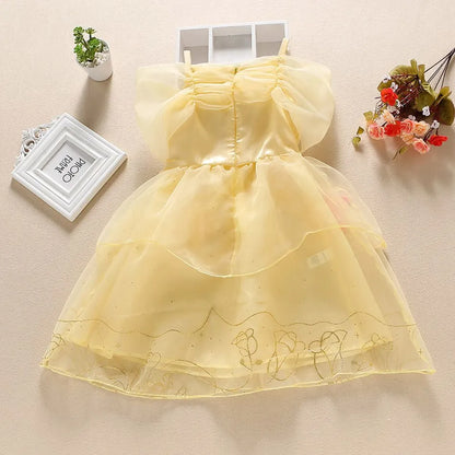Baby Girl Rapunzel Costume Children Sleeping Beauty Belle Sofia Dress Kids Halloween Carnival Party Princess Dress Girl Disguise