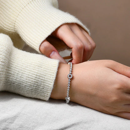 DVVS1 Moissanite Bracelet S925 Sterling Silver Adjustable tennis bracelet For Women Engagement Party Jewelry Gifts 24cm