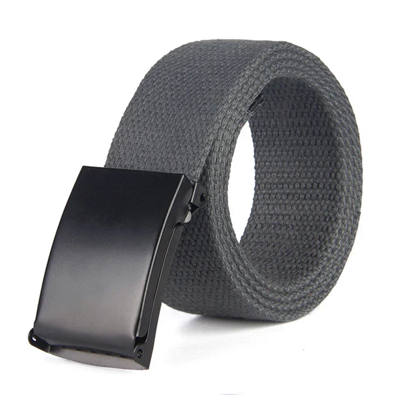 Fashion New Unisex Trousers Belts Canvas Belt metal buckle Men Women Boys Jeans belts Candy Colors Top quality120cm luxury belts