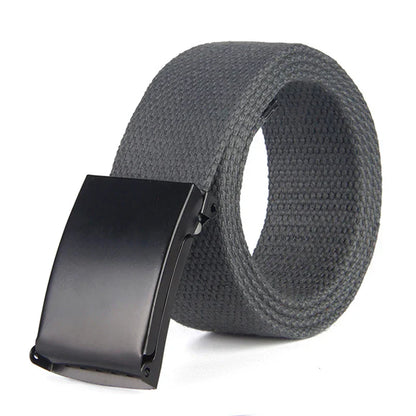 Fashion New Unisex Trousers Belts Canvas Belt metal buckle Men Women Boys Jeans belts Candy Colors Top quality120cm luxury belts