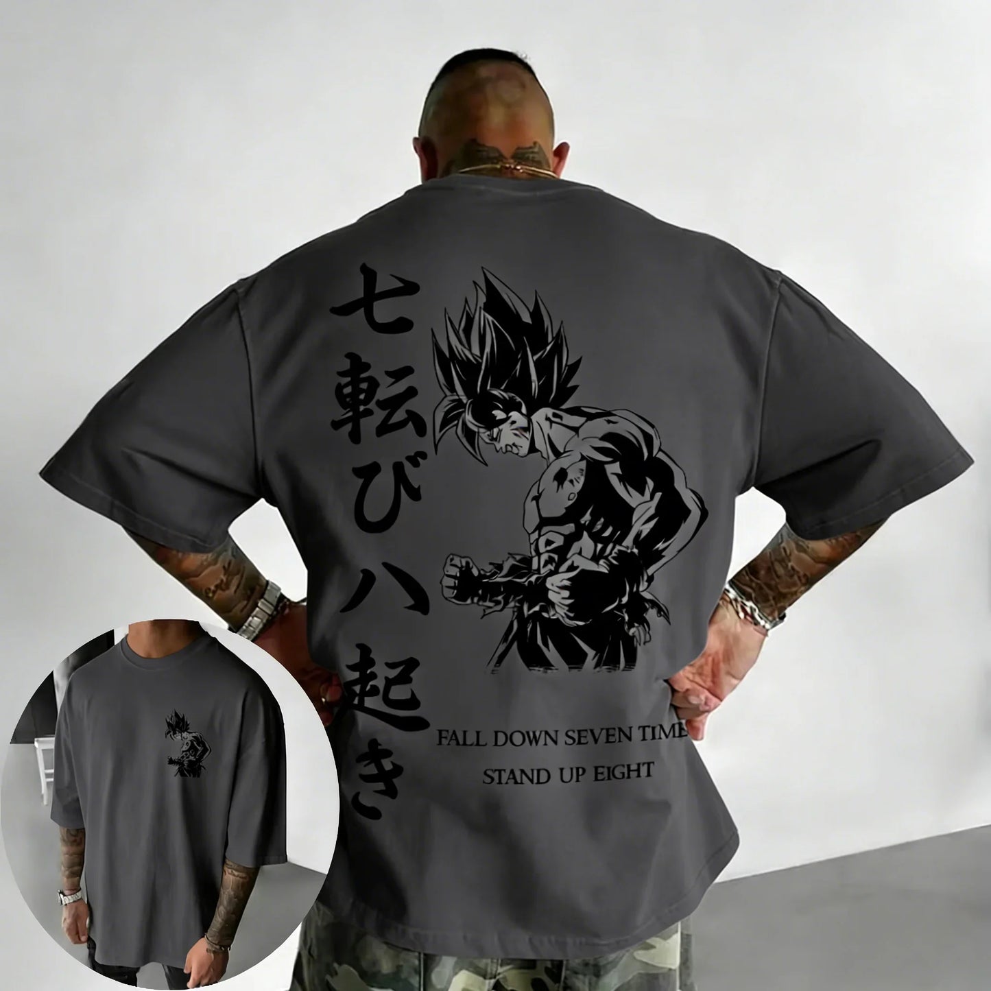 Hand Drawn Printed Cotton T-shirt Summer New Style Men's and Women's Loose Casual Street Trendy Top