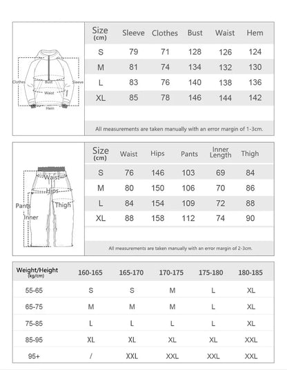 2025 Women's & Men's Slim Fit Ski Suit Set - Thermal Insulated Waterproof Snowboard Jacket & Pants for Outdoor Sports