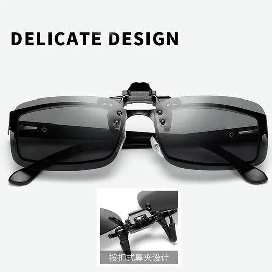 Sunglasses Myopia Glasses Clip Driver Fishing Night Vision Myopia Clipon Sun Shading Eyeglasses