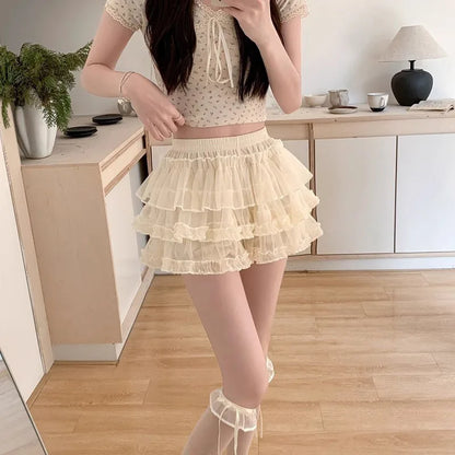 Lolita Pumpkin Pants Skirt Luxurious Cute Base Pant Safe Pants For Women Anti Barebacking Can Be Worn Outside JK Puff Skirt