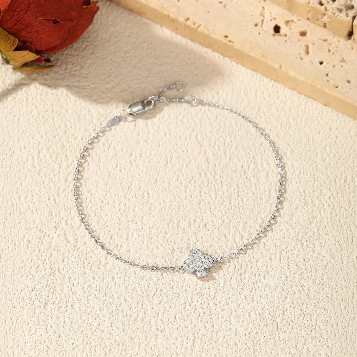 D Color Moissanite 925 Sterling Silver Simple Daily Clubs Link Chain Trendy Bracelet For Women Fine Jewelry Gifts