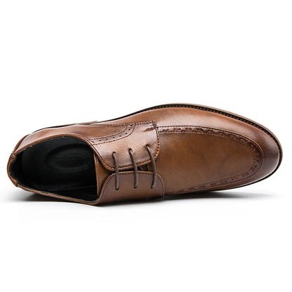 Trend Dress Shoes Man Retro Casual Business Oxfords Leather Shoes Men Formal Social Brogues Wedding Party Leather Shoes For Male
