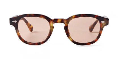 Fashion Transparent Blue Round Sunglasses Women Men 2024 Retro Rivet Tortoise Small Square Sun Glasses UV400 Lunettes De Soleil