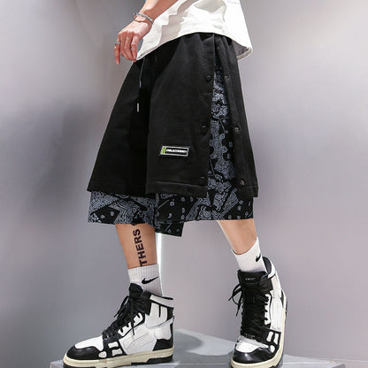 Men Printed Shorts Casual Sports Basketball Shorts Baggy Men Jogging Clothes