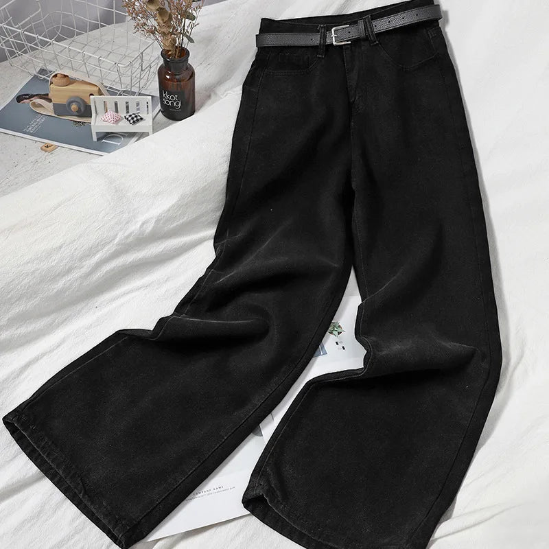 Vintage High-waisted Loose-fit Slimming Straight-leg Jeans