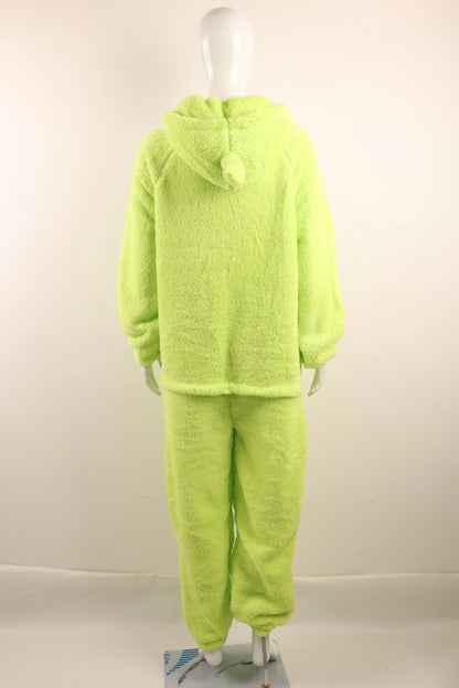 Adult Kids Teletubbies Costumes Soft Long Sleeves Piece Pajamas Costume Lala Home Clothes Cosplay Adult Unisex HomeWear