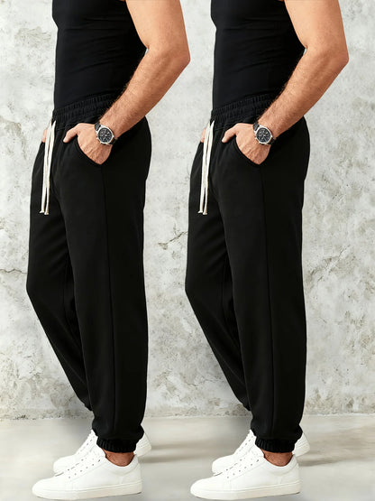 2 Pack Clothing Y2k Pants Man Cargo Casual Black Men Spring Men's Sweatpants Baggy 2026 Clothes Elastic Waistband Sports Boys