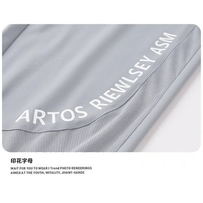 Men's Ice Silk Pants, Summer Thin Mesh Breathable Sports Loose Casual Long Pants, Cool Touch, Mosquito Proof Pants