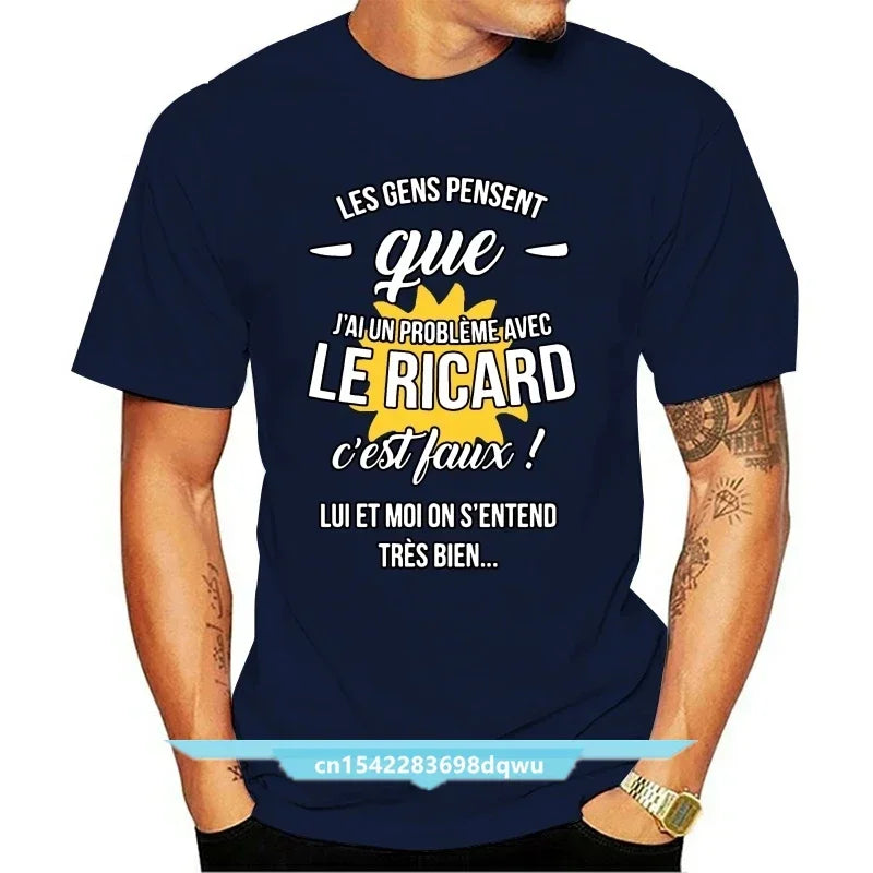 Les Gens Pensent Gue J Ai Un Probleme Avec Le Ricarrdd T Shirt Design Famous Natural Custom Tshirt Euro Size Top Tee New Arrival