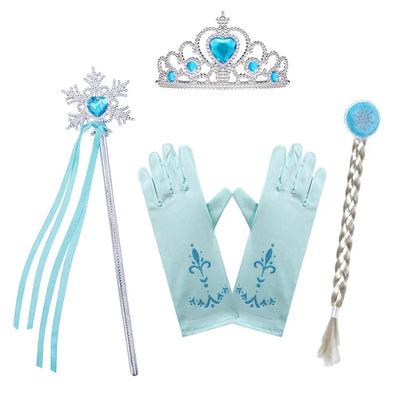 Frozen 2 White Elsa Princess Dresses for Baby Girls Outfit Snow Queen Cosplay Birthday Party Kids Clothing for 2-12 Years
