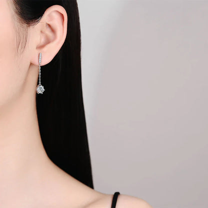 1ct Moissanite Studs Drop Earrings for Women Lab Diamond 925 Sterling Silver Women's Earring Wedding Party Stud Earring