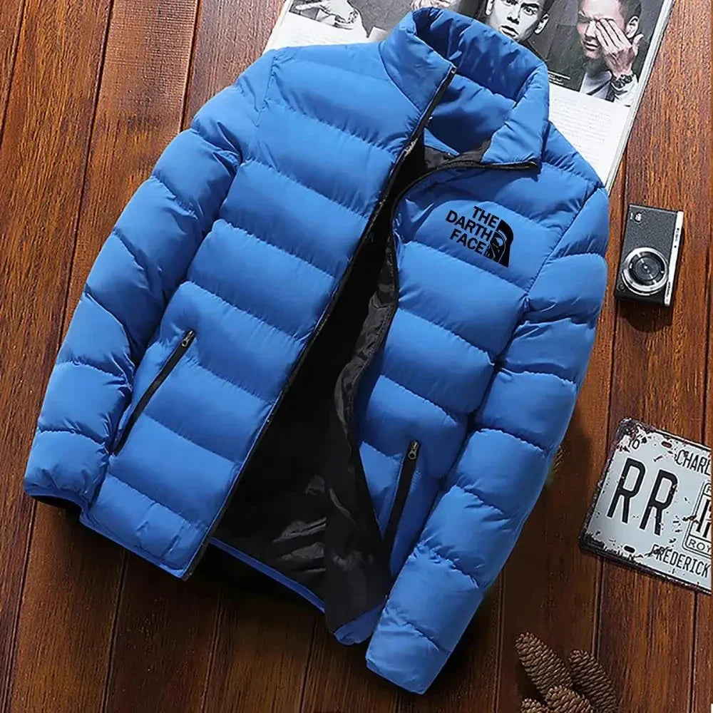 Men's Cotton Jacket Sports Bicycle Printed Street Warm Business Casual Top