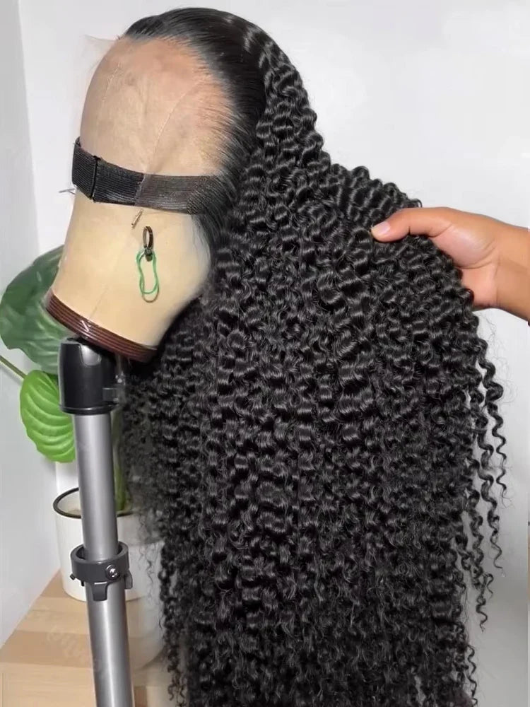 40 46 Inch Deep Wave Lace Frontal Wig 13x4 13x6 Hd Transparent Curly Human Hair Lace Front Wigs For Black Women Water Wave Lace Wigs Pre Plucked Baby Hair 300 High Density Brazilian Human Hair