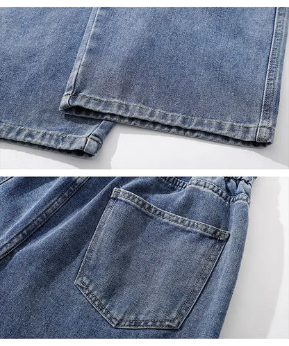 Men's American Style Loose Straight Leg Jeans Vintage Spring Summer New Arrival Drapey Trendy Wide Leg Long Pants