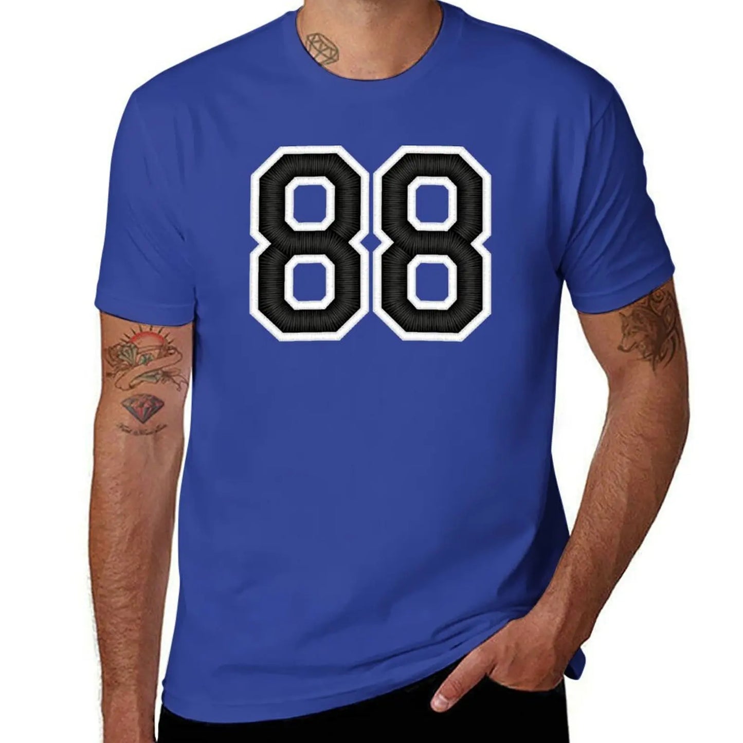 88 Black Jersey Sports Number eighty-eight Football 88 T-Shirt cute clothes graphics sweat funny t shirts for men