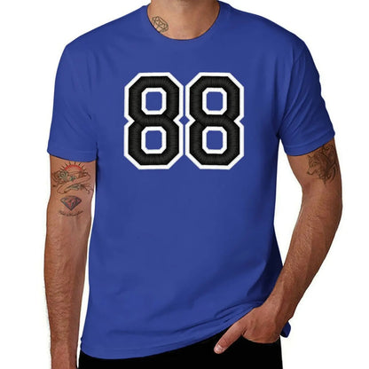 88 Black Jersey Sports Number eighty-eight Football 88 T-Shirt cute clothes graphics sweat funny t shirts for men
