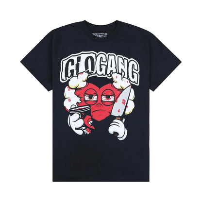 Glogang Men's Trendy Short-Sleeve T-Shirt Fashionable Street Style Harajuku Style Y2K Crew Neck Short-Sleeve Pure Cotton T-Shirt