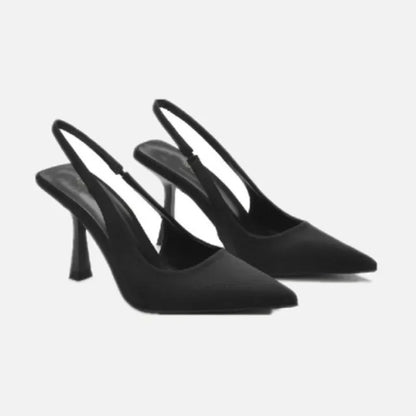 Summer Women Heels Sandals Red Pointed Slingback Sandals Shoes Green Black Purple Kitten Heels Party Prom Ladies Stilettos