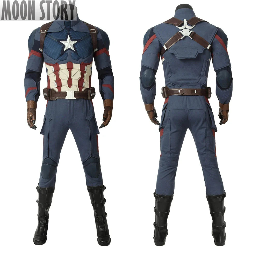 Civil War 4 Captain Cosplay Cosplay Superhero Chris Evans Adult Men Uniform Outfit Suit Halloween Vest Full Set