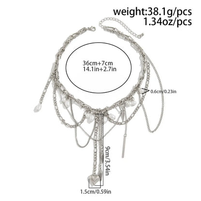 Elegant Irregular Imitation Pearl Beads Necklace for Women Vintage Party Wedding Tassels Choker Fashion Jewelry Accessories Gift