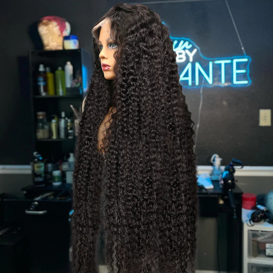 34 36inch Hd 13x4 13x6 Curly Wigs Deep Wave Frontal Wig Brazilian Curly Human Hair Wig Loose Water Wave Wig For Women