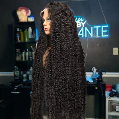 34 36inch Hd 13x4 13x6 Curly Wigs Deep Wave Frontal Wig Brazilian Curly Human Hair Wig Loose Water Wave Wig For Women